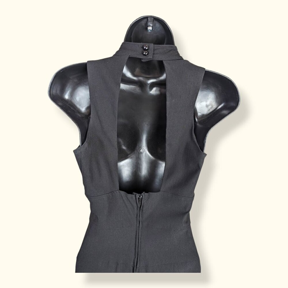 Le Chateau Black Fitted Cut Out Dress - Picture 4 of 8